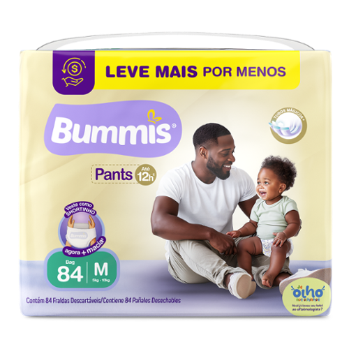Fralda Infantil Bummis Pants M 84 unidades