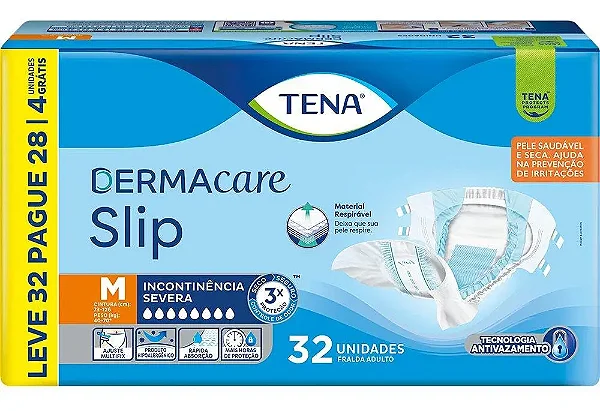 Fralda Adulto Tena Slip Dermacare M LV32PG28 unidades