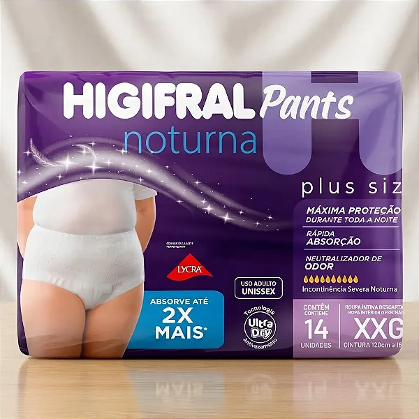 Roupa Íntima Adulto Higifral Pants noturna XXG 14UN