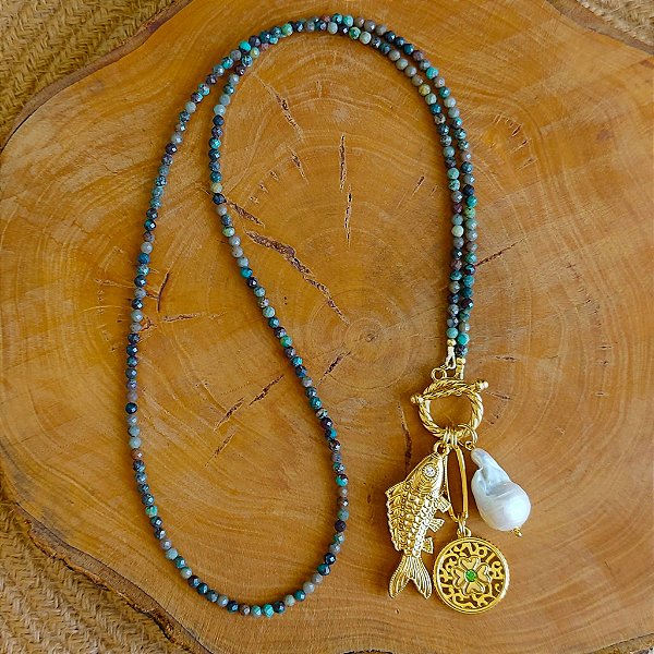 Colar Turquesa Africana