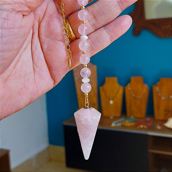 Pêndulo Quartzo Rosa