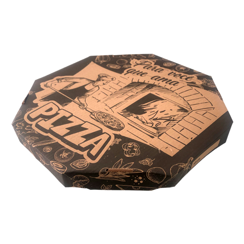 Caixa Parda Impressão Padrão para Pizza 45cm