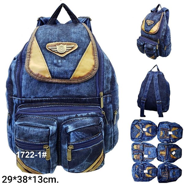 mochila em jeans