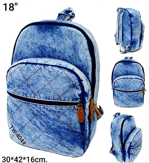 mochila em jeans