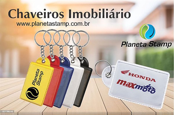 Chaveiro Imobiliária Plástico Pvc com Argola 200 unidades.