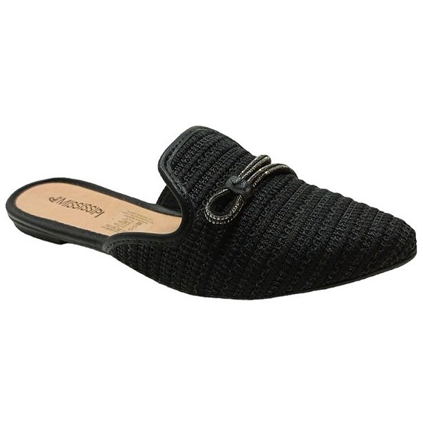 Mule Mississipi preto em tecido