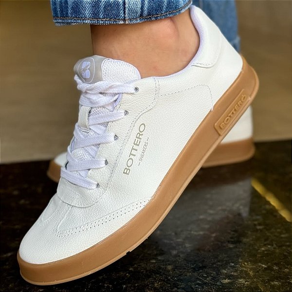 Tênis Bottero Em Couro Branco