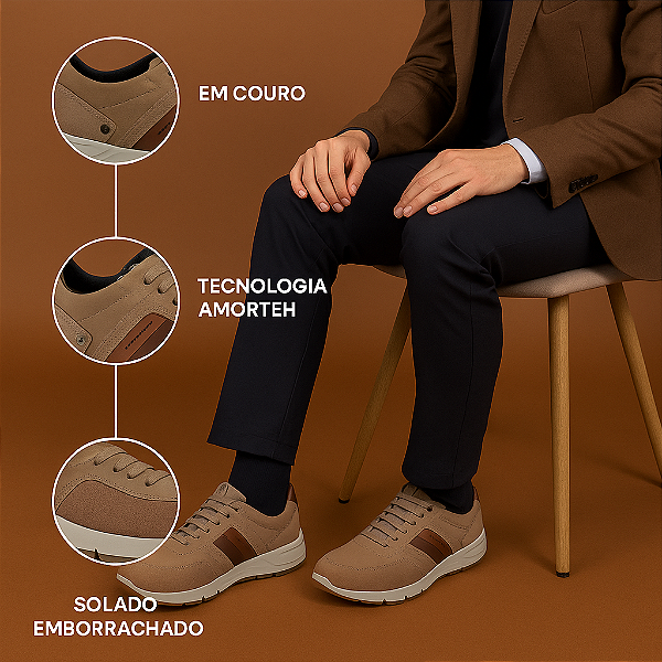 Tênis Pegada Masculino Tecnologia Amortch