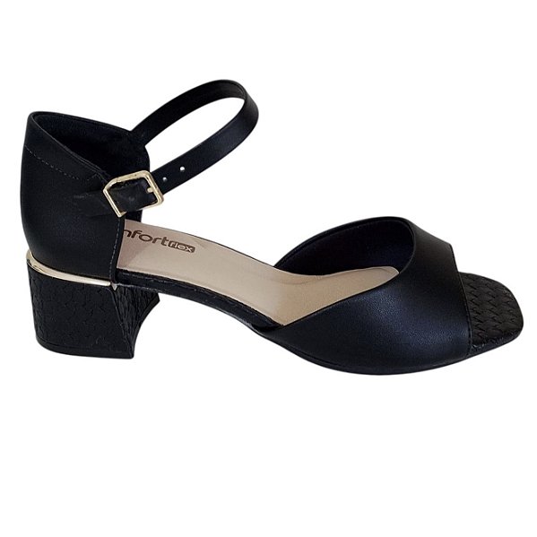 Sandália Feminina Comforteflex Salto Baixo Muito Comfortável