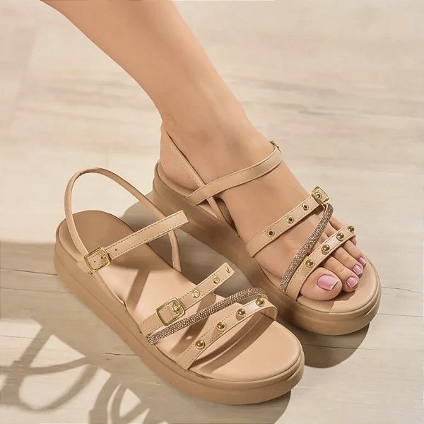 Sandália Quiz Feminina Confortável Design Moderno Elegante e Leve