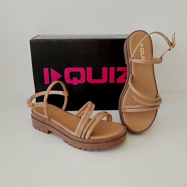 Sandália Quiz Feminina Confortável Novissima