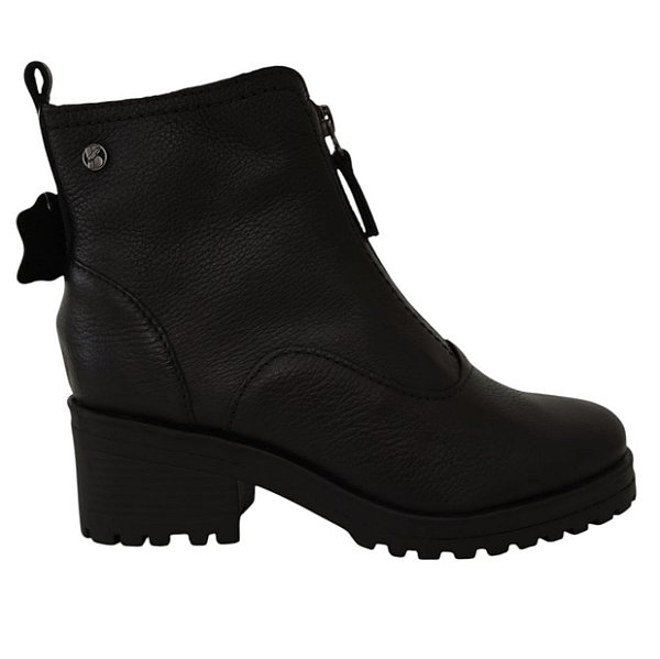 Bota Bottero Feminina Couro Cano Curto Zíper Conforto Top