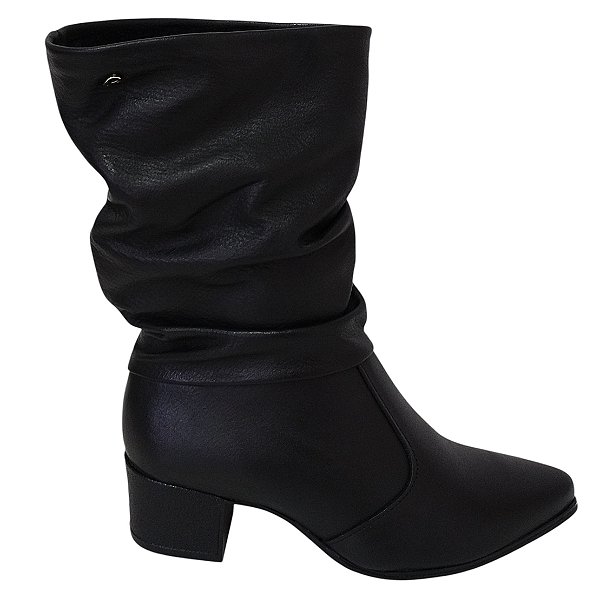 Bota Feminina Pegada Cano Longo Couro Legítimo Confortável