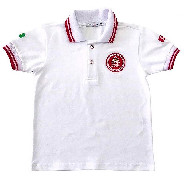 CAMISA POLO UNISSEX INFANTIL BRANCO