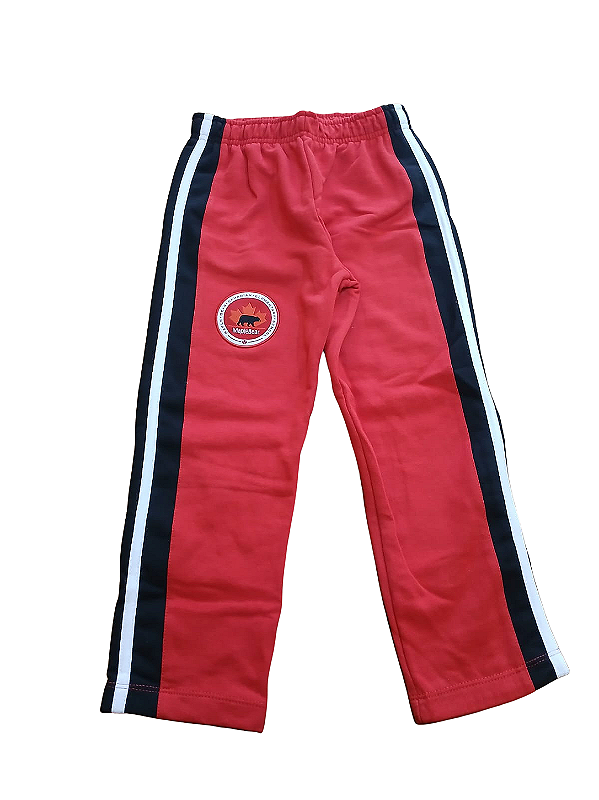 CALÇA MOLETOM UNISSEX SEM FELPA FUNDAMENTAL I E II VERMELHO