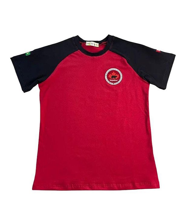 CAMISETA MANGA CURTA FEMININA ALGODÃO COM ELASTANO VERMELHA FUND II