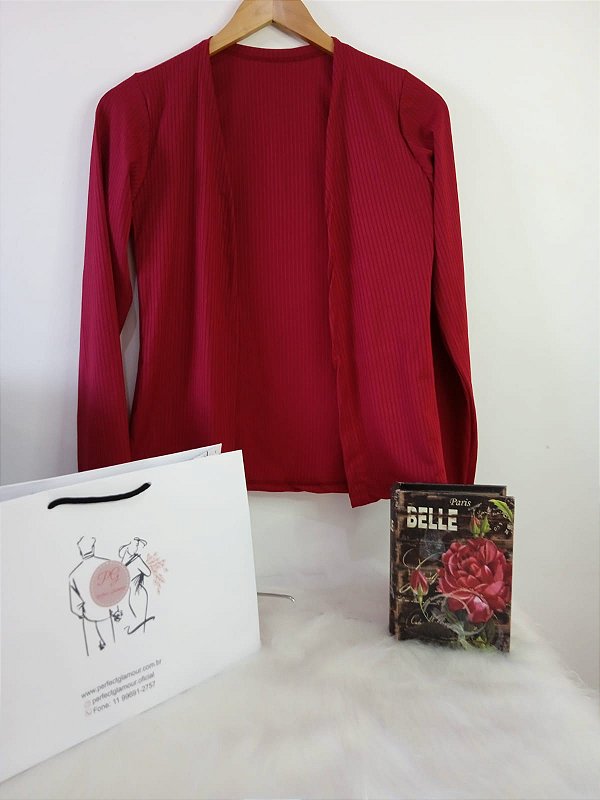 Casaco Basic Canelado - Marsala