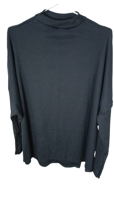 Poncho Canelado Preto