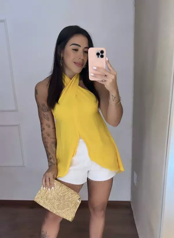 Bata Gaby Frente única - Amarelo