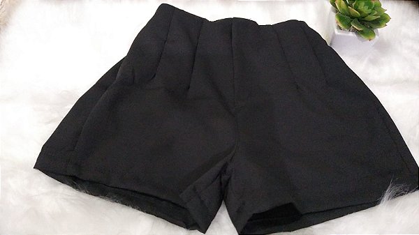 Short Zara em Alfaiataria - Preto
