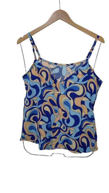 Blusa alcinha Abstrato - Azul
