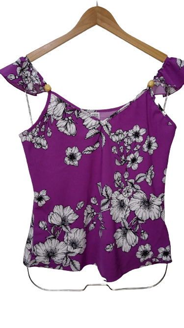 Blusa Alças Graciosa - Violeta estampas