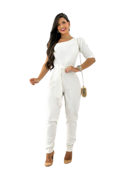 Macacão Discret Elegant - Off-Whitte