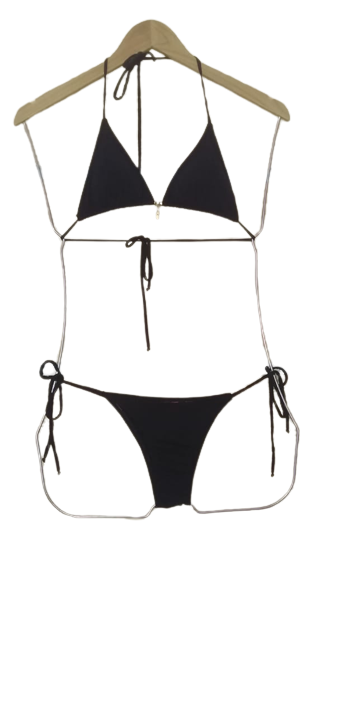 Calcinha laços laterais - Biquini Intense - Preto