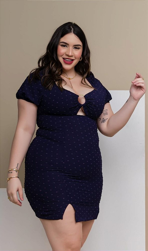 Vestido curto Gracinha - Plus Size