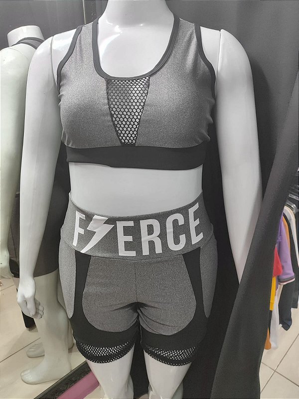 Conjunto Fitness Romenia Plus Size - Mescla