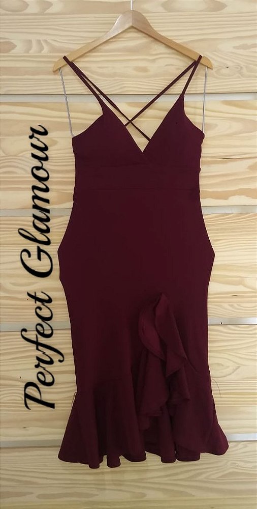 Vestido Midi Aruba Marsala