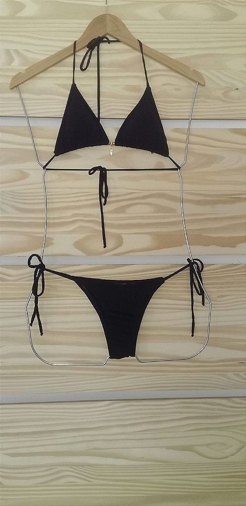 Top cortininha - Biquini Intense - Preto