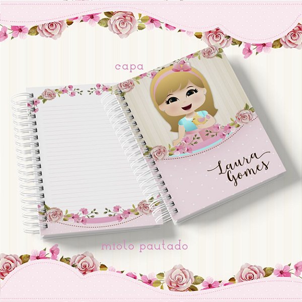 Caderno Menina - Thalyta Stamp