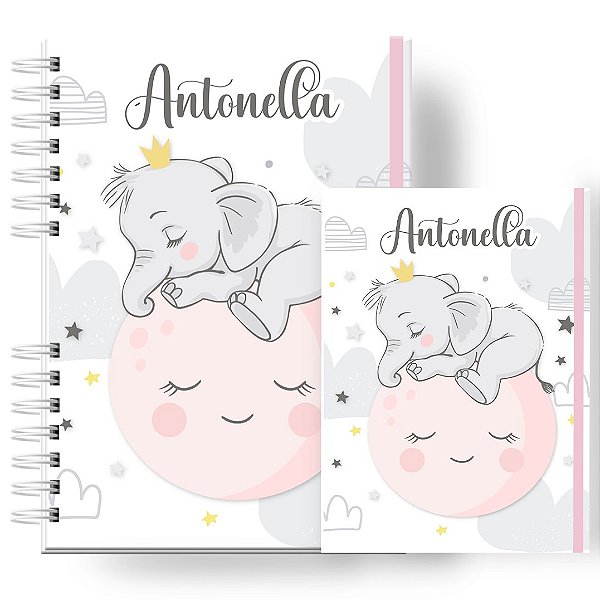 Caderneta + Porta Doc: Menina Elefantinha