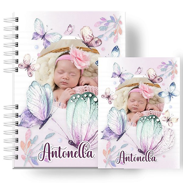 - Caderneta + Porta Doc: Menina Borboletas