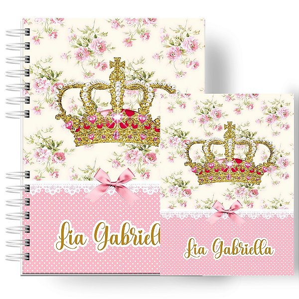 Caderneta + Porta Doc: Menina Princesa
