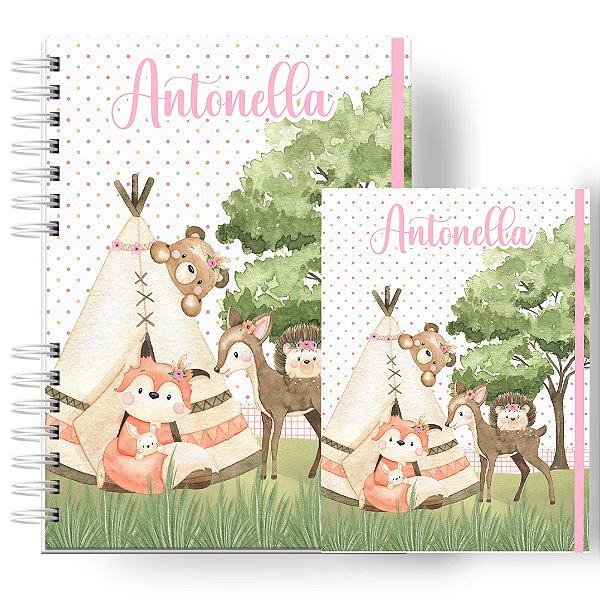 Caderneta + Porta Doc: Menina