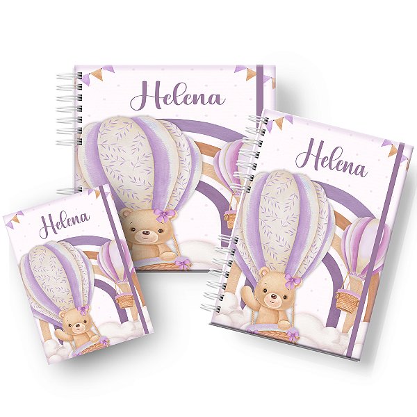 Kit Maternidade para Bebê: Menina Ursinha Lilás - Vacinas