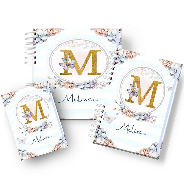 Kit Maternidade para Bebê: Menina Floral Azul- Vacinas