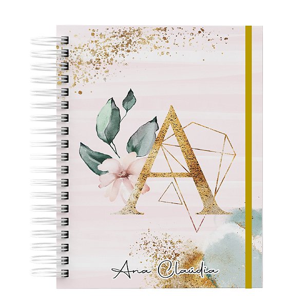 Agenda: Alfabeto Dourado Rosa Claro   (AFB05)
