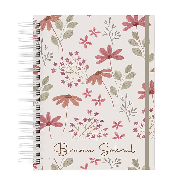 Agenda: Floral Fundo Bege