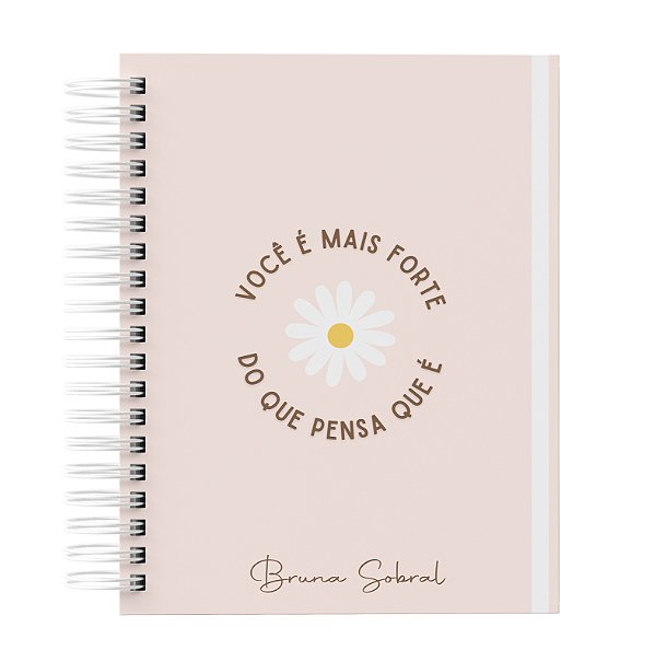 Agenda: Floral Rosa Você é mais forte do que pensa