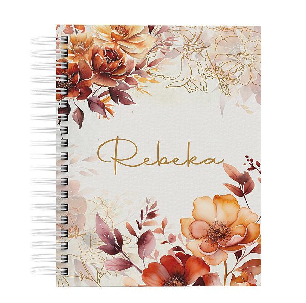 Agenda: Floral Laranja Marsala