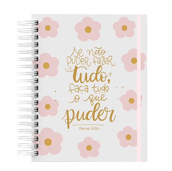 Agenda: Floral Rosa Faça tudo que puder