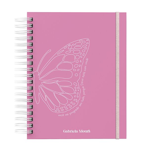 Agenda: Borboleta Pink / Deus está com Você