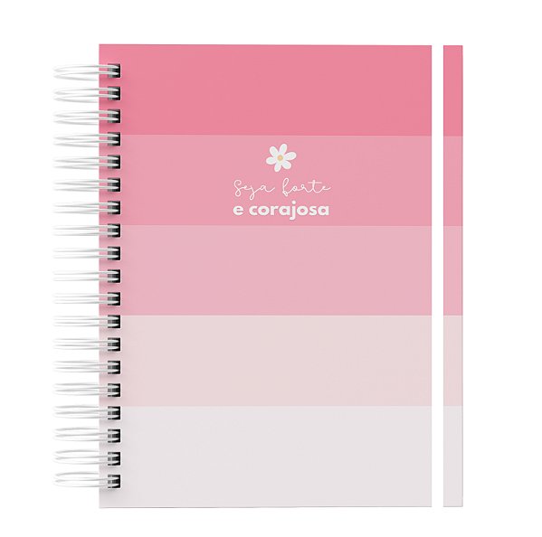 Agenda: Seja forte e Corajosa Listras Pink