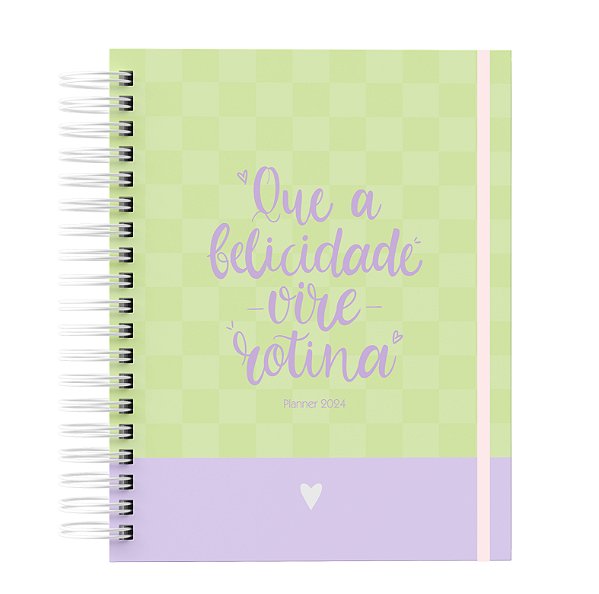 Agenda: Que a Felicidade Vire Rotina Lilás/Verde