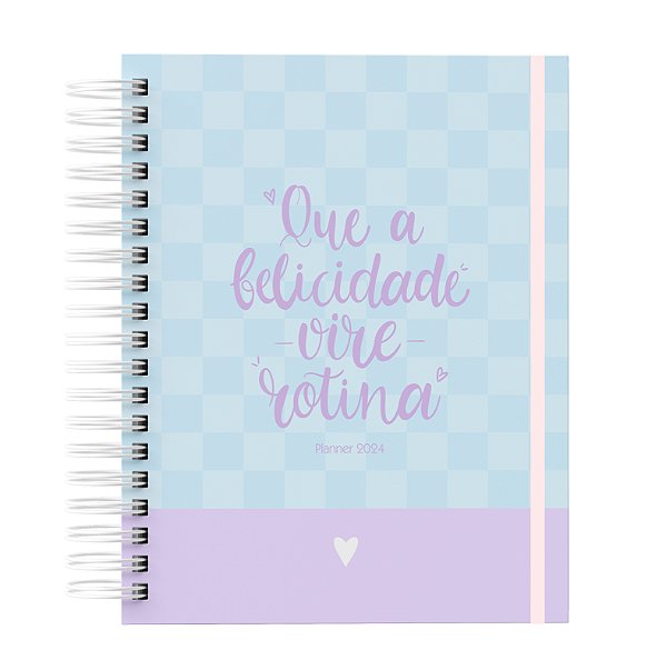 Agenda: Que a Felicidade Vire Rotina Lilás/Azul