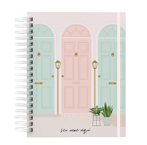 Agenda: Coleção Living Rosa/Verde 02