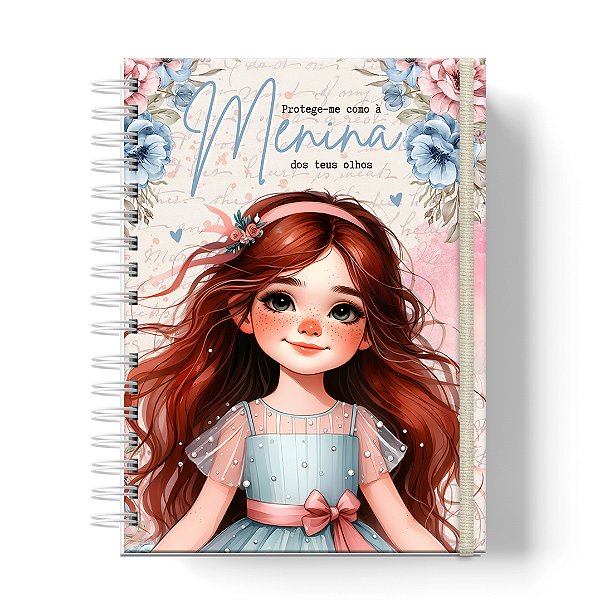 Bíblia Infantil Ilustrada: Menina dos olhos teus /Ruiva Vestido Azul